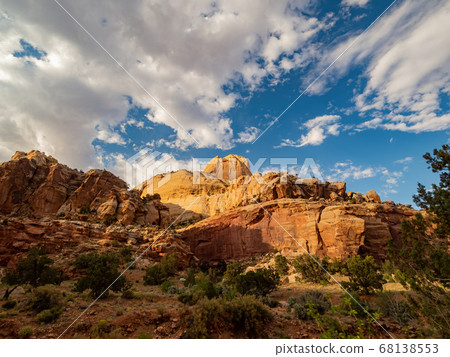 Sunset view of the Golden Throne of Capitol Reef Sunset view of the Golden Throne of Capitol Reef 68138553