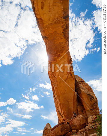 Sunny view of the Hickman Bridge of Capitol Reef Sunny view of the Hickman Bridge of Capitol Reef 68138719