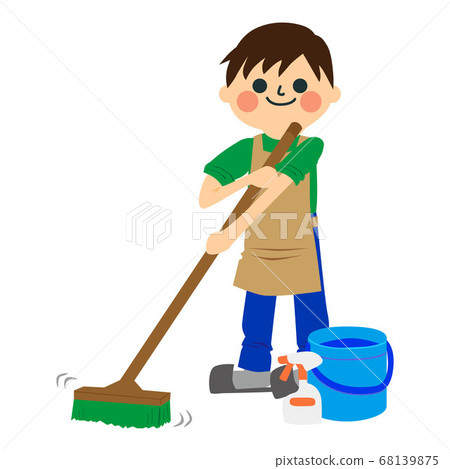 A man doing housework 68139875