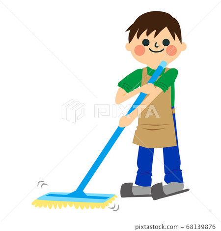 A man doing housework 68139876