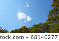 Trees and blue sky and clouds 68140277