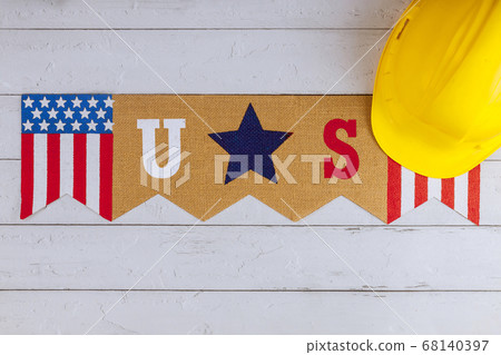 Happy federal holiday Labor day construction 68140397