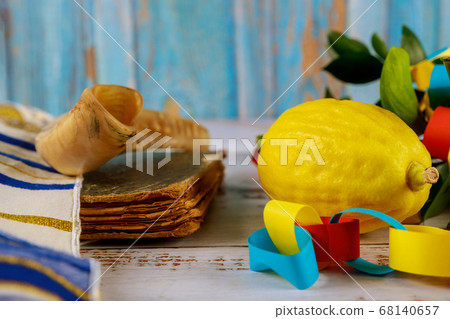 Jewish festival of Sukkot the traditional symbols 68140657