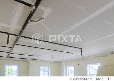 Fire sprinkler in automatic ceiling office Fire sprinkler in automatic ceiling office 68140812