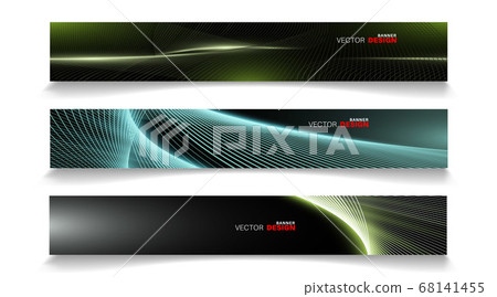 Abstract vector design banner template with light 68141455