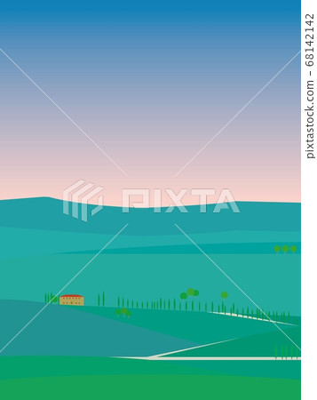 Val d'Orcia val d'orcia Tuscany toscana summer dusk 68142142