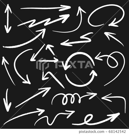 hand drawn arrows vector with doodle style... - Stock Illustration ...