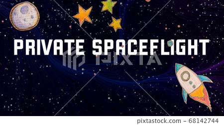 Private Spaceflight theme with a space background Private Spaceflight theme with a space background 68142744