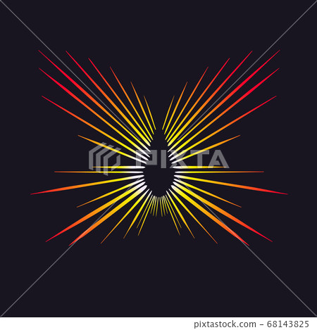 Vector flash of a star, explosion, or sun Vector flash of a star, explosion, or sun 68143825