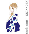 浴衣婦女（圓點） 68144264