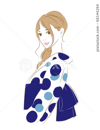 浴衣婦女（圓點） 68144264