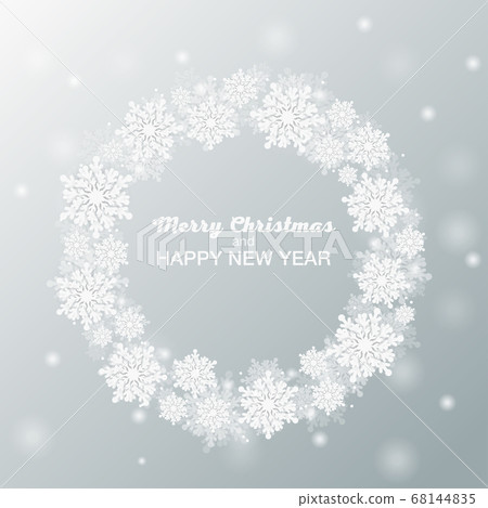 Vector frame for Christmas, New Year, snowflakes - Stock Illustration ...