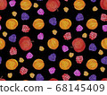 seamless pattern with different fruits drawn in 68145409