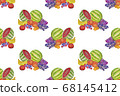 Seamless pattern with fruits painted with 68145412