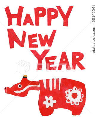 HAPPY NEW YEAR characters, red baby new year... - Stock Illustration ...