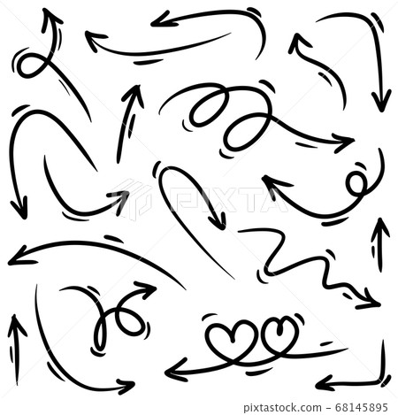 set of hand drawn arrows .Vector doodle design elements. Illustration on white background.for business infographic, banner, web and concept design. set of hand drawn arrows .Vector doodle design elements. Illustration on white background.for business infographic, banner, web and concept design. 68145895