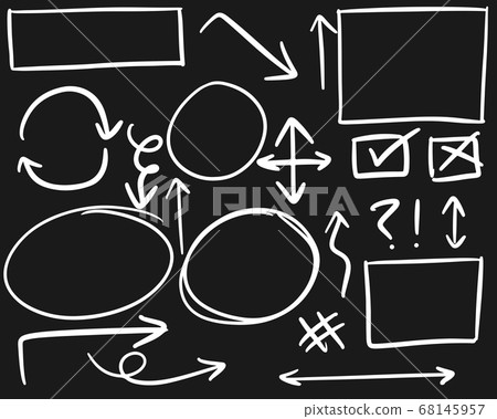 doodle design element. Doodle lines, Arrows, circles and curves vector. hand drawn design elements isolated on white background for infographic. doodle design element. Doodle lines, Arrows, circles and curves vector. hand drawn design elements isolated on white background for infographic. 68145957