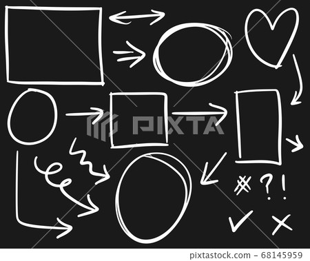 doodle design element. Doodle lines, Arrows, circles and curves vector. hand drawn design elements isolated on white background for infographic. doodle design element. Doodle lines, Arrows, circles and curves vector. hand drawn design elements isolated on white background for infographic. 68145959