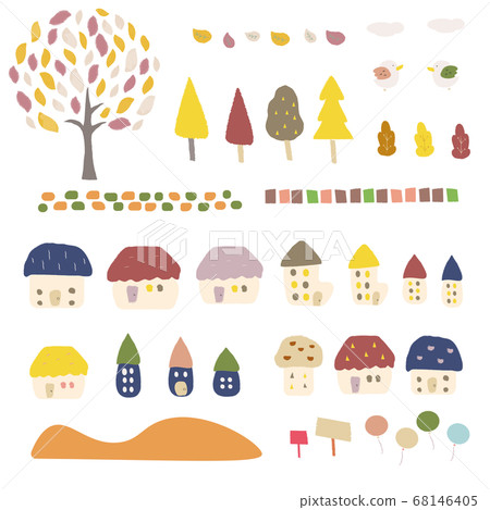 Cityscape icon autumn 68146405