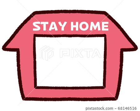 STAY HOME house frame pink STAY HOME house frame pink 68146516