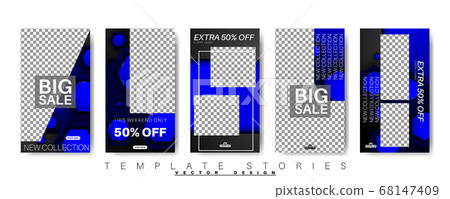 Trendy editable template for social networks Trendy editable template for social networks 68147409
