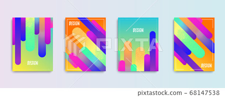 Cool gradient shapes composition. Modern abstract covers set. 68147538