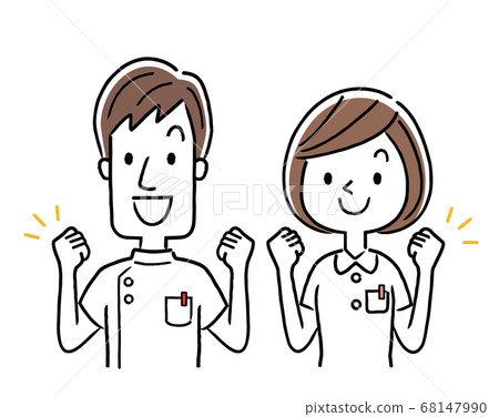 Vector illustration material: motivated young nurses, men and women Vector illustration material: motivated young nurses, men and women 68147990