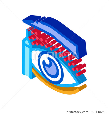 eyelid surgery design phase isometric icon vector illustration 68148259