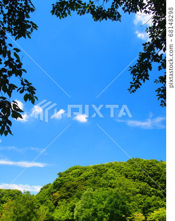 Early summer village forest and Aota landscape Early summer village forest and Aota landscape 68148298