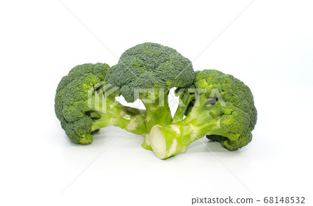 Fresh broccoli on white background 68148532