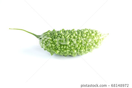 Bitter melon or bitter gourd isolated on white 68148972