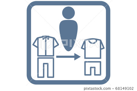 換衣服的簡單圖標說明 68149102