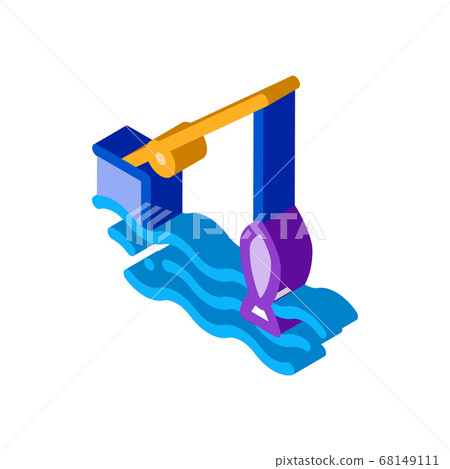 fishing rod isometric icon vector illustration fishing rod isometric icon vector illustration 68149111