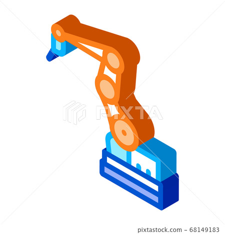 manufacturing robotic arm isometric icon vector illustration manufacturing robotic arm isometric icon vector illustration 68149183