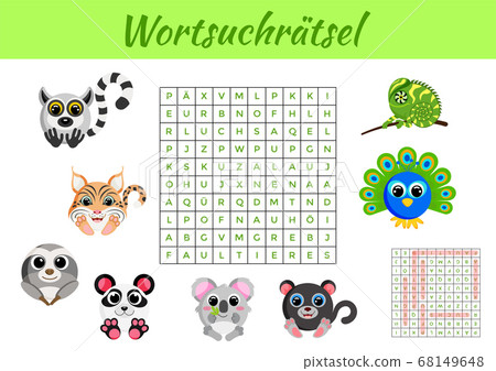 Word search puzzle. Clip cards 68149648