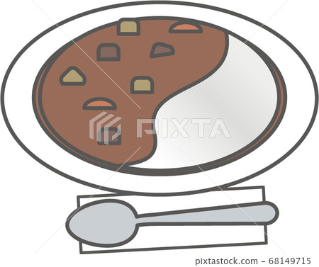 Curry rice plate - Stock Illustration [68149715] - PIXTA