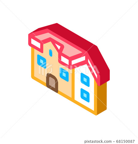 house roof type isometric icon vector illustration - Stock Illustration ...
