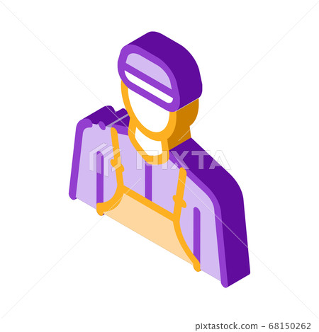 cleaner profession isometric icon vector illustration cleaner profession isometric icon vector illustration 68150262