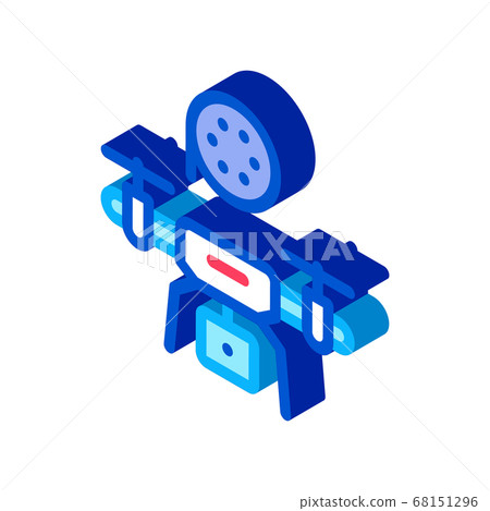 drone record movie isometric icon vector illustration 68151296