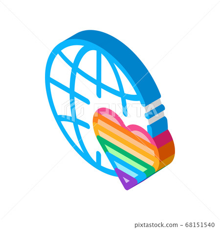 lgbt world free love isometric icon vector illustration 68151540