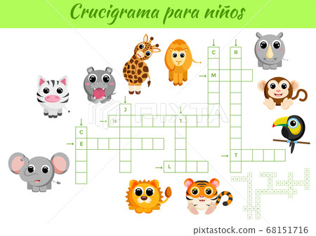 Crucigrama para niños - Crossword for kids. 68151716