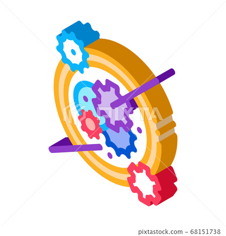 watch mechanism isometric icon vector illustration 68151738