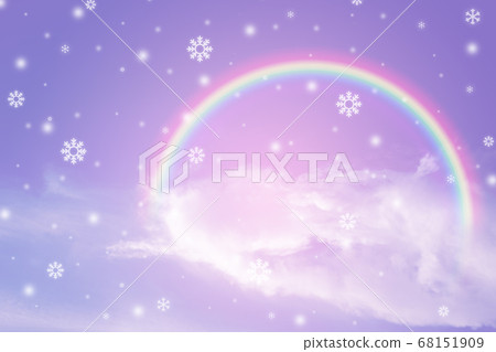 rainbow in cloudy sky 68151909