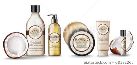 Set of Coconut body care products with creams, Set of Coconut body care products with creams, 68152263