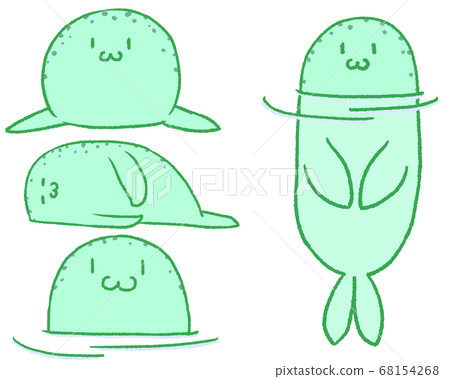 4 pastel seals (turquoise) 4 pastel seals (turquoise) 68154268