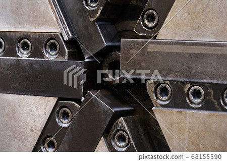 industrial background - lathe spindle chuck with 68155590