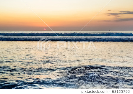 Amazing sunset view on Indian ocean at Bali, 68155793