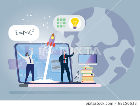 Modern flat design concept of Online Education for - Stock Illustration ...