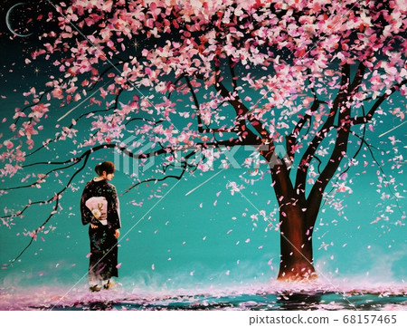 Stars flow and cherry blossoms dance Stars flow and cherry blossoms dance 68157465