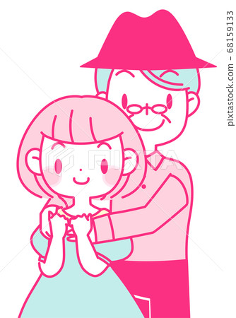 夫婦從背後擁抱 68159133